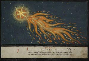 Comet from Book of Miracles c.1550