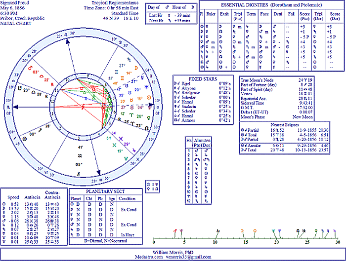 figure 2. Astrology Chart of Sigmund Freud